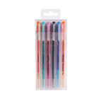 6本の色端正で透明な学生の摩擦熱消去のペン