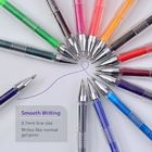多色の0.5mm 0.7mmのペン先が付いている引き込み式の消去可能なゲルのペン